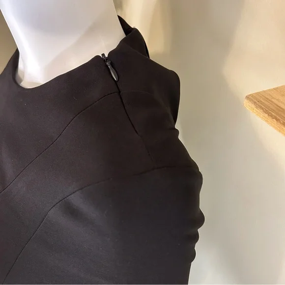 ZARA NWT Black Open Back Tall length Lace Up Strappy Long Sleeve Mini Dress - Picture 6 of 11